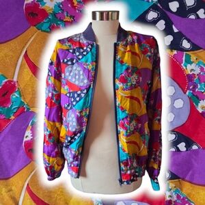 Vibrant Multicolor Women's Bomber Jacket
